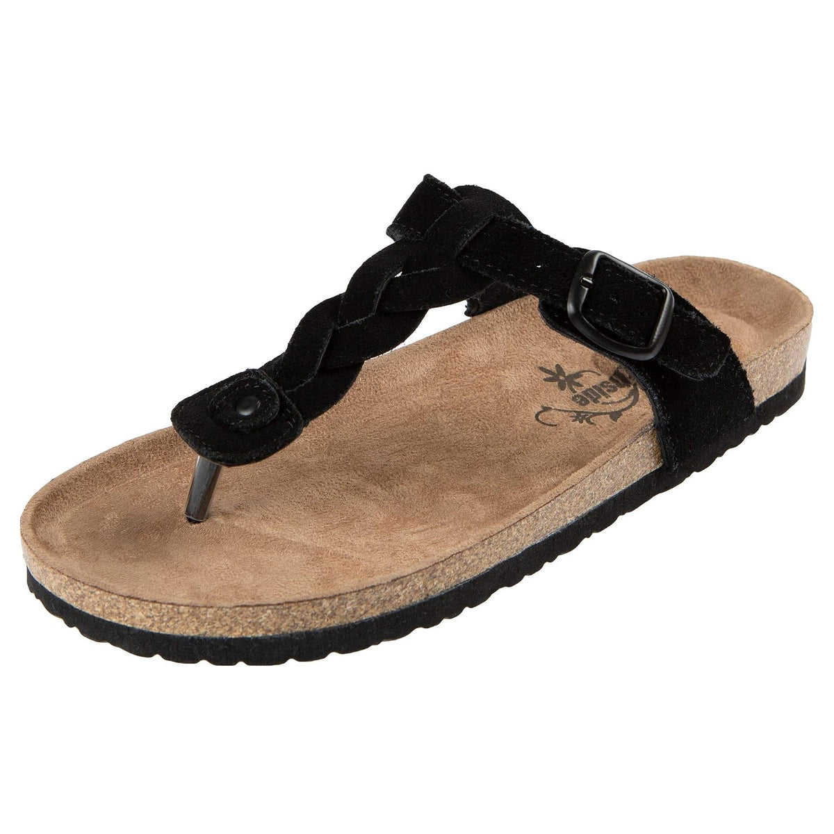 Northside Sandal, Black, Dina Open Toe Cork Sandal