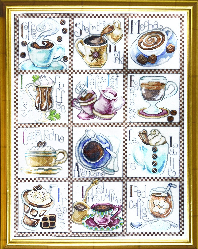 Design Works Crafts Counted Cross Stitch, Coffee Break, 12 x 14 Inches