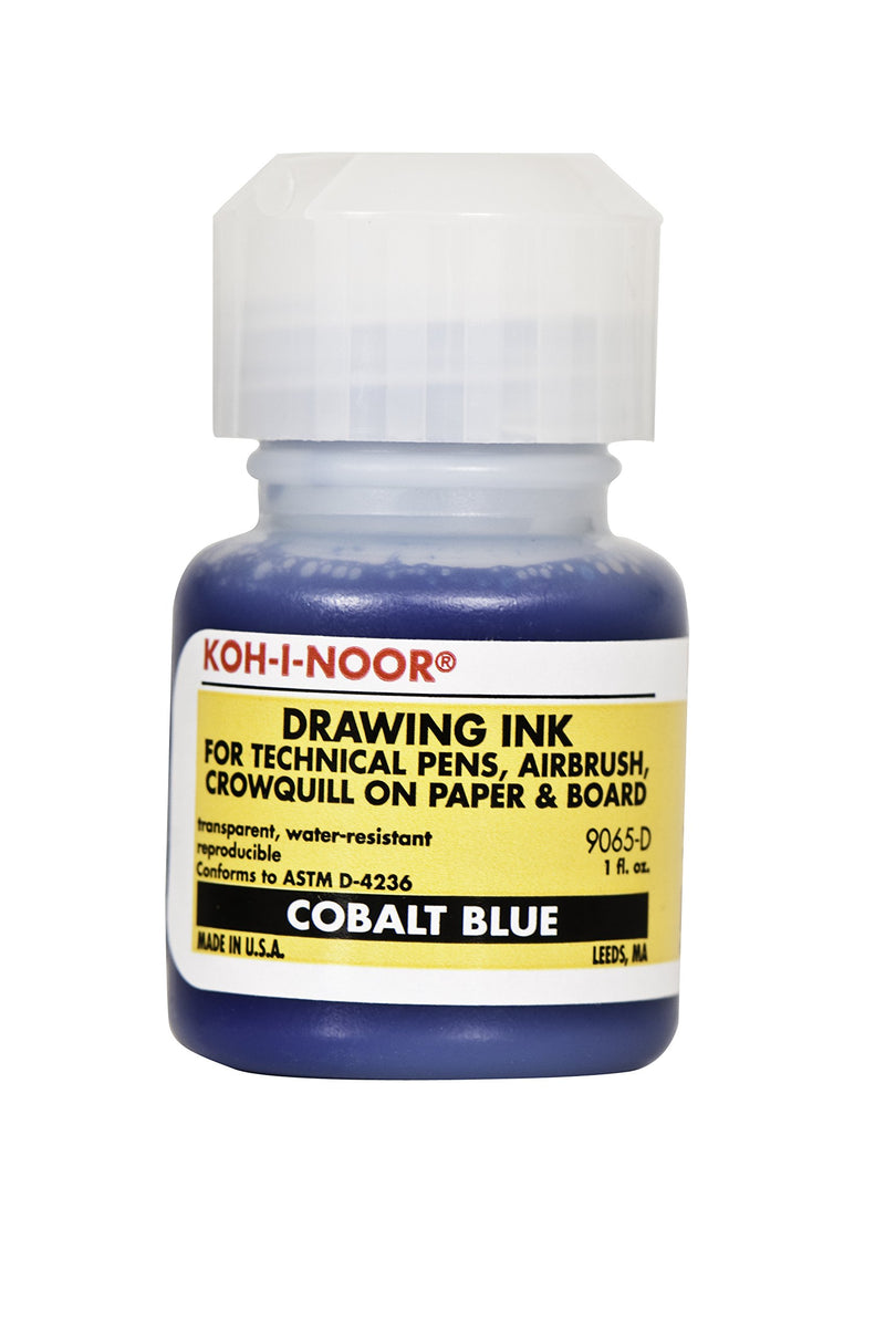 Koh-I-Noor Pigment-Based Drawing Ink, 1 oz Bottle, Cobalt Blue (9065D.CBL)