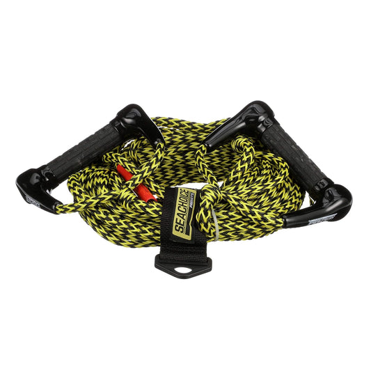 Land N Sea Distributing Water Ski Rope, 75 Ft. Long, Dual 5-1/2 in. Handles w/Textured Rubber Grips