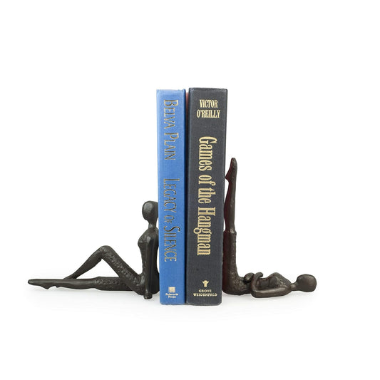 Danya B. ZI11217 Contemporary 2 Piece Ladies Stretching Cast Iron Metal Art Bookend Set