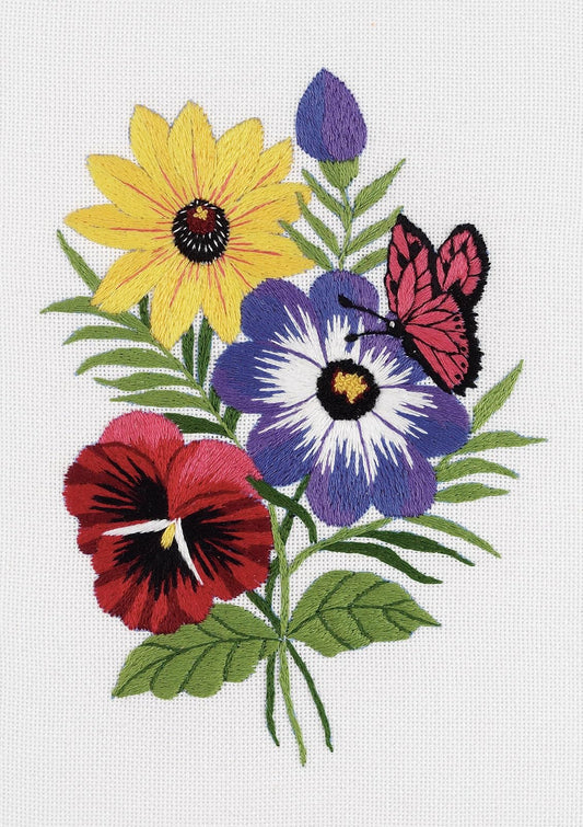 Design Works Crafts Janlynn Floral Crewel Embroidery