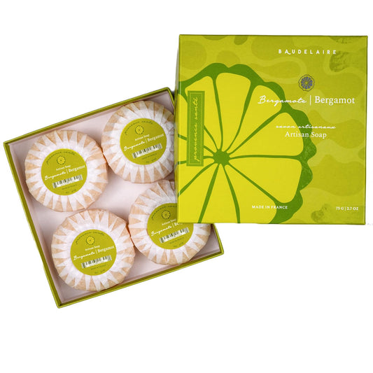 Baudelaire Provence Sante PS Gift Soap Bergamot, 2.7oz 4 Bar Gift Box