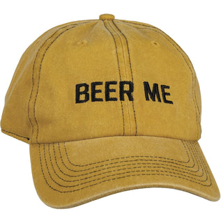 Primitives by Kathy Hat, Yellow, Baseball Cap - Beer Me