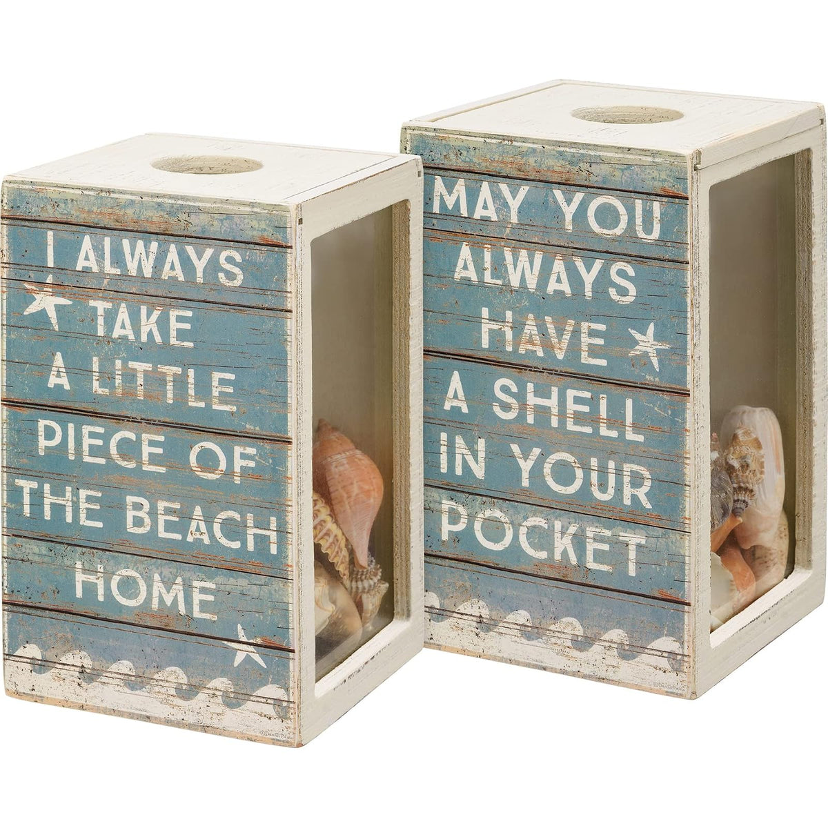 Primitives by Kathy Storage Box, 4.25 x 4.25 x 7.25 inches, Multicolor