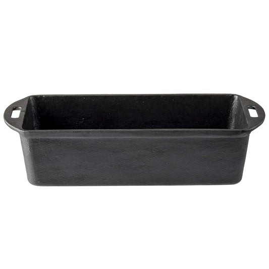 Tablecraft Rectangular Loaf Pan, Cast Iron, 10.125 x 5.25 x 2.875" (12" L w/Handles)