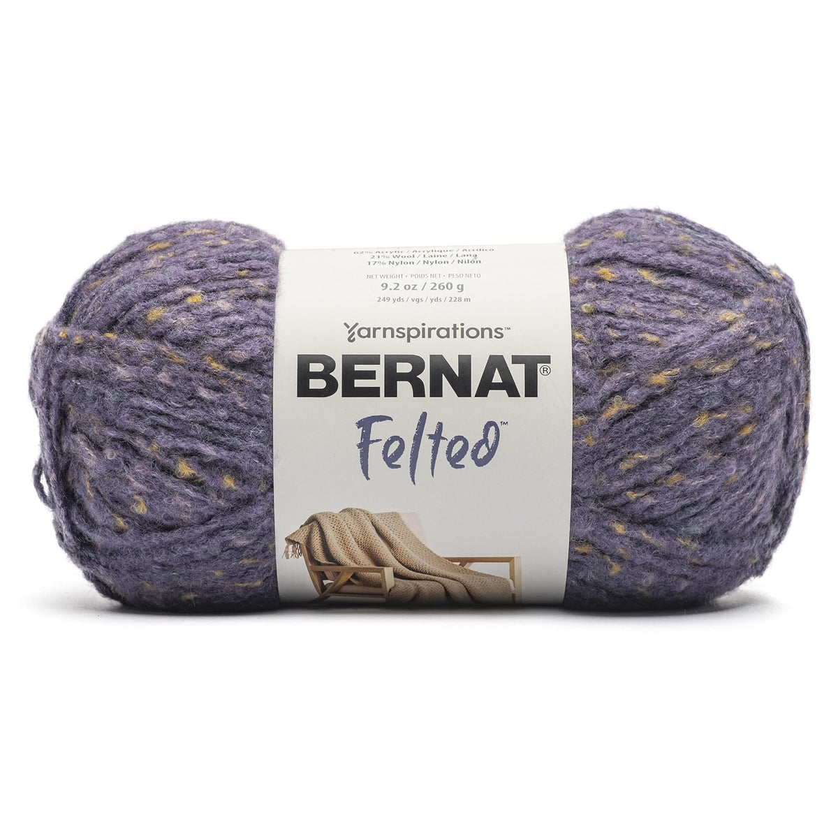 Spinrite Yarn, 260g/9.2oz, 228m/249yds, Blackberry Fleck