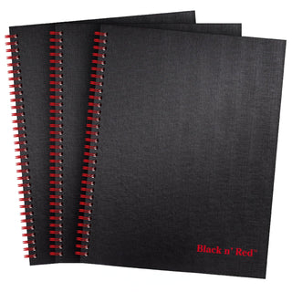 Black n' Red Blank Book, Large (Pack of 3), Black