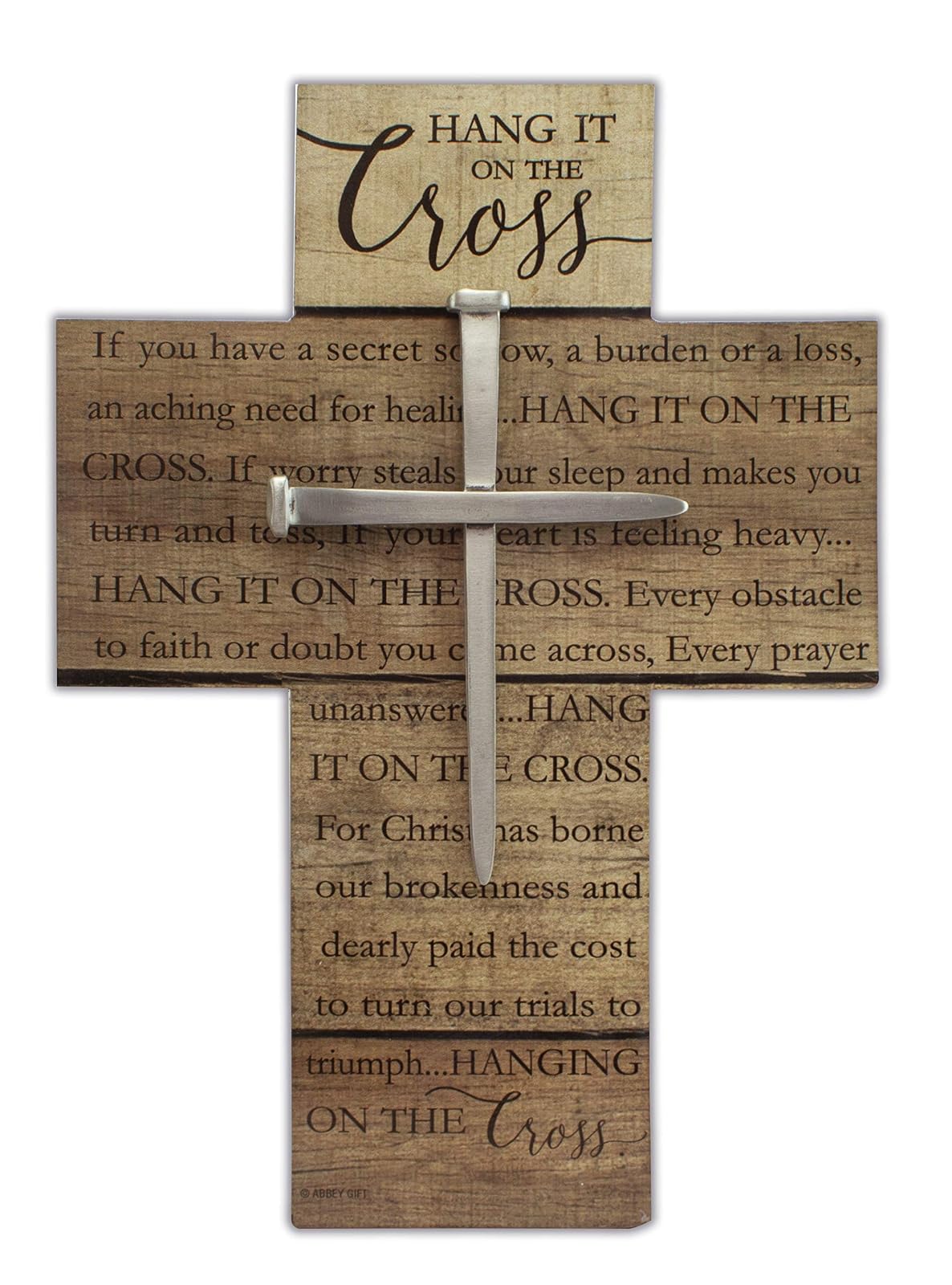 Cathedral Art (Abbey & CA Gift Wall Hang It On The Cross, One Size, Multicolored