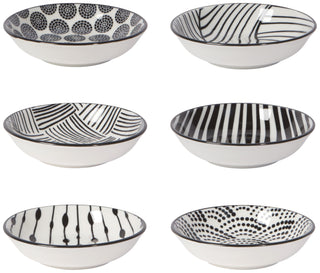 Now Designs Dishware Bowl, Approximately 3.75 x 1 x 3.75" each, BitsDots Black