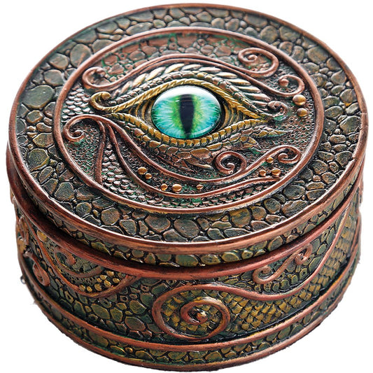Pacific Trading Giftware The Eye of The Dragon Mystical Trinket Box Fantasy Dragon Collection 3.75 Dia.