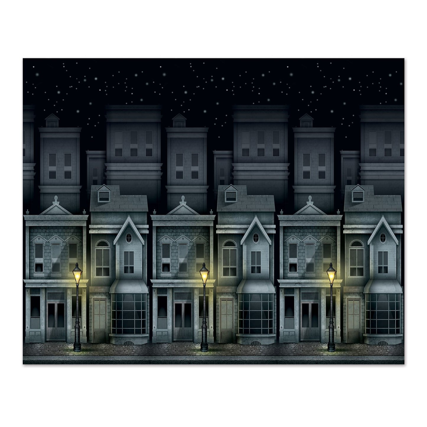 Beistle Victorian Townscape Backdrop, 4' x 30'