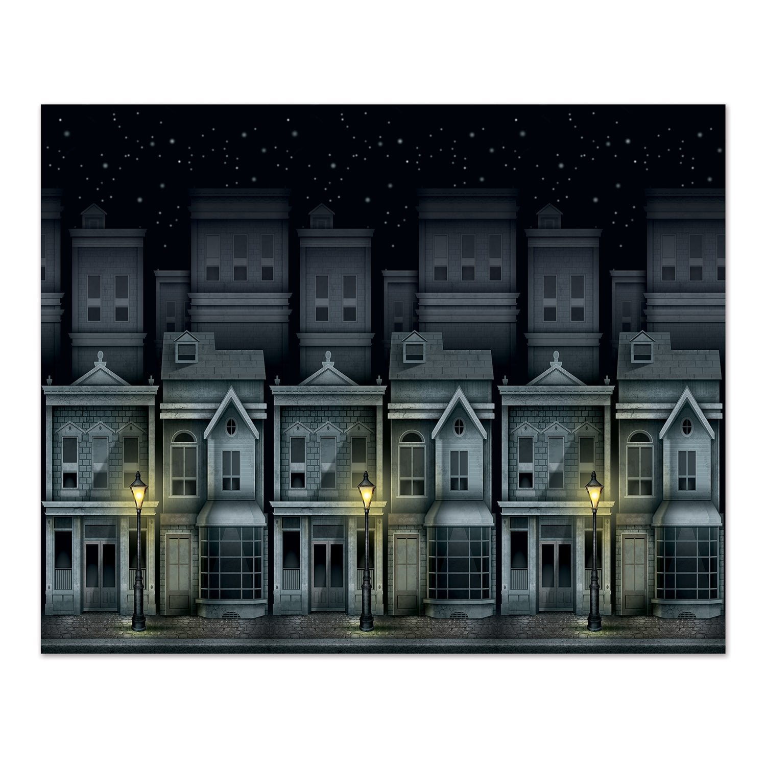 Beistle Victorian Townscape Backdrop, 4' x 30'