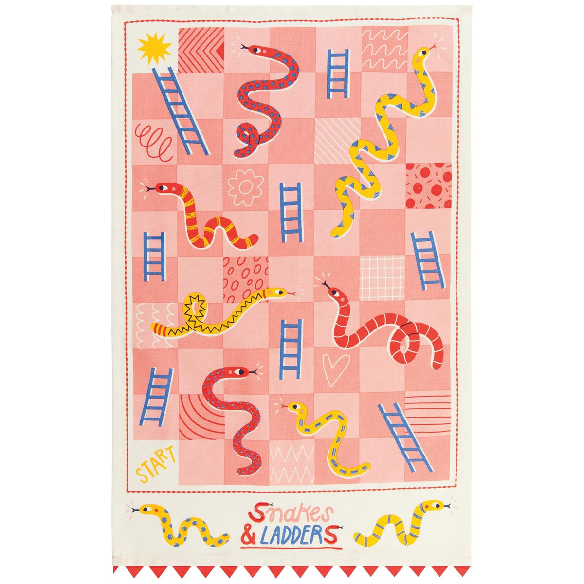 Danica Jubilee Towel, W18 x L28in, Snakes and Ladders