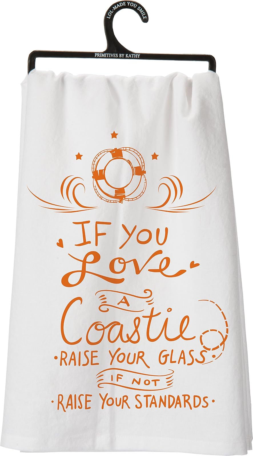 Primitives by Kathy A Coastie Tea Towel, 28-Inch by 28-Inch