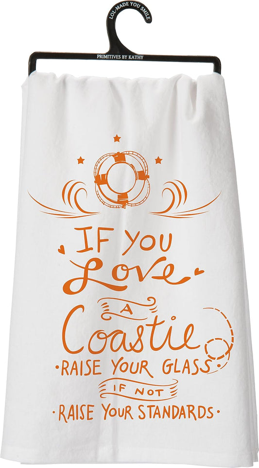 Primitives by Kathy A Coastie Tea Towel, 28-Inch by 28-Inch