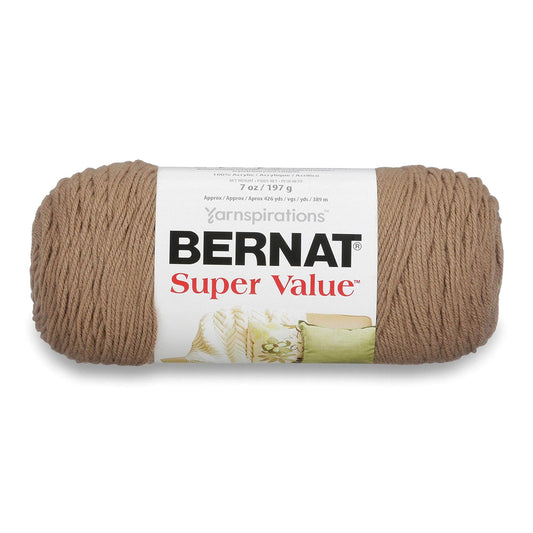 Spinrite Yarns (CA) Bernat Super Value Yarn, 7 oz, Gauge 4 Medium Worsted, Honey