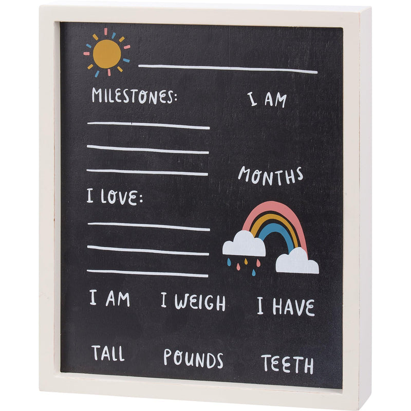 Inset Milestone Sign - Rainbow