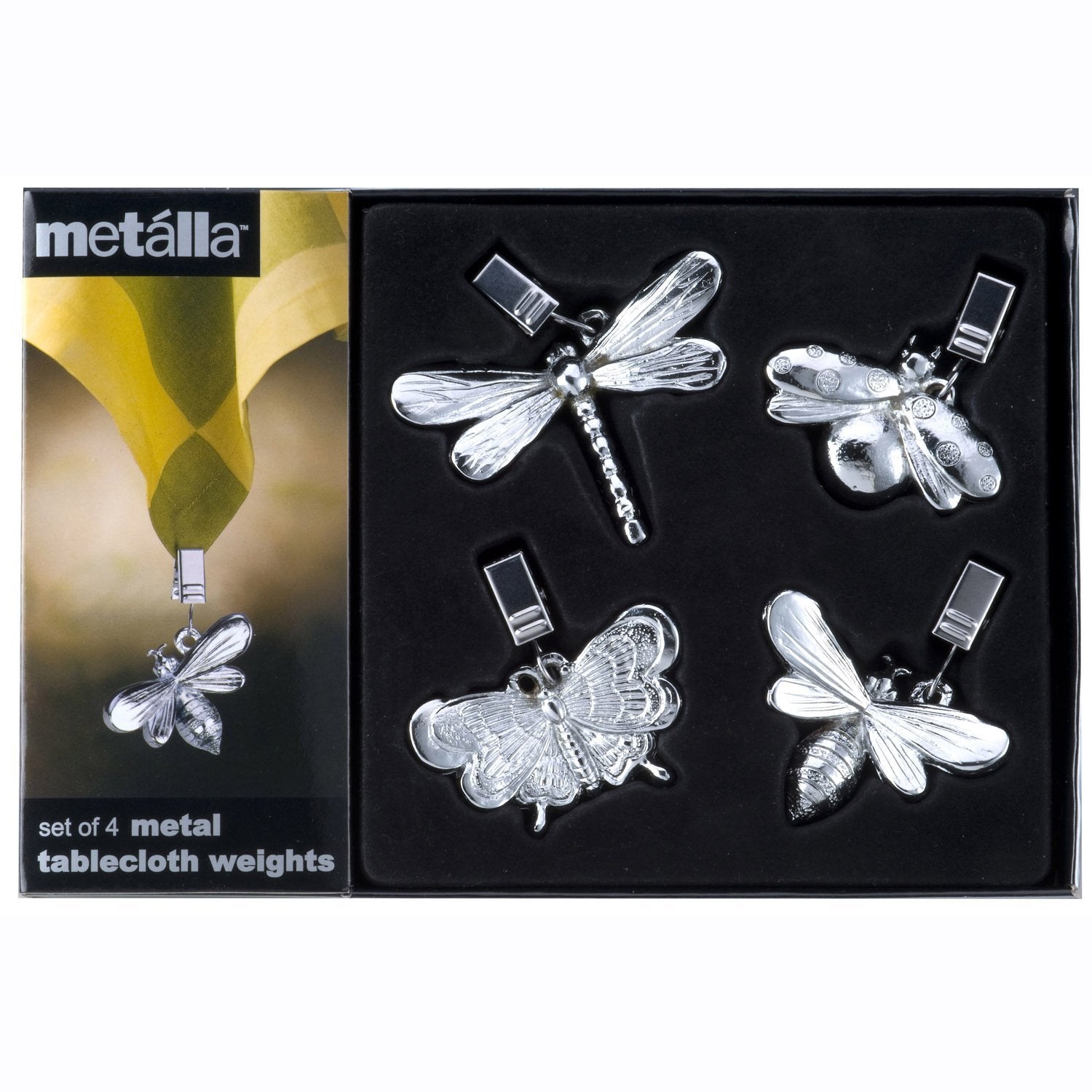 Prodyne Metal Garden Dwellers Tablecloth Weights (Set of 4)