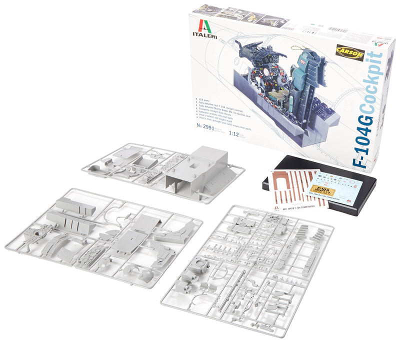 Italeri 2991S 1:12 F-104G Cockpit, Faithful Replication, Model Making, Crafts, Hobbies, Gluing, Plastic Construction kit, Assembly