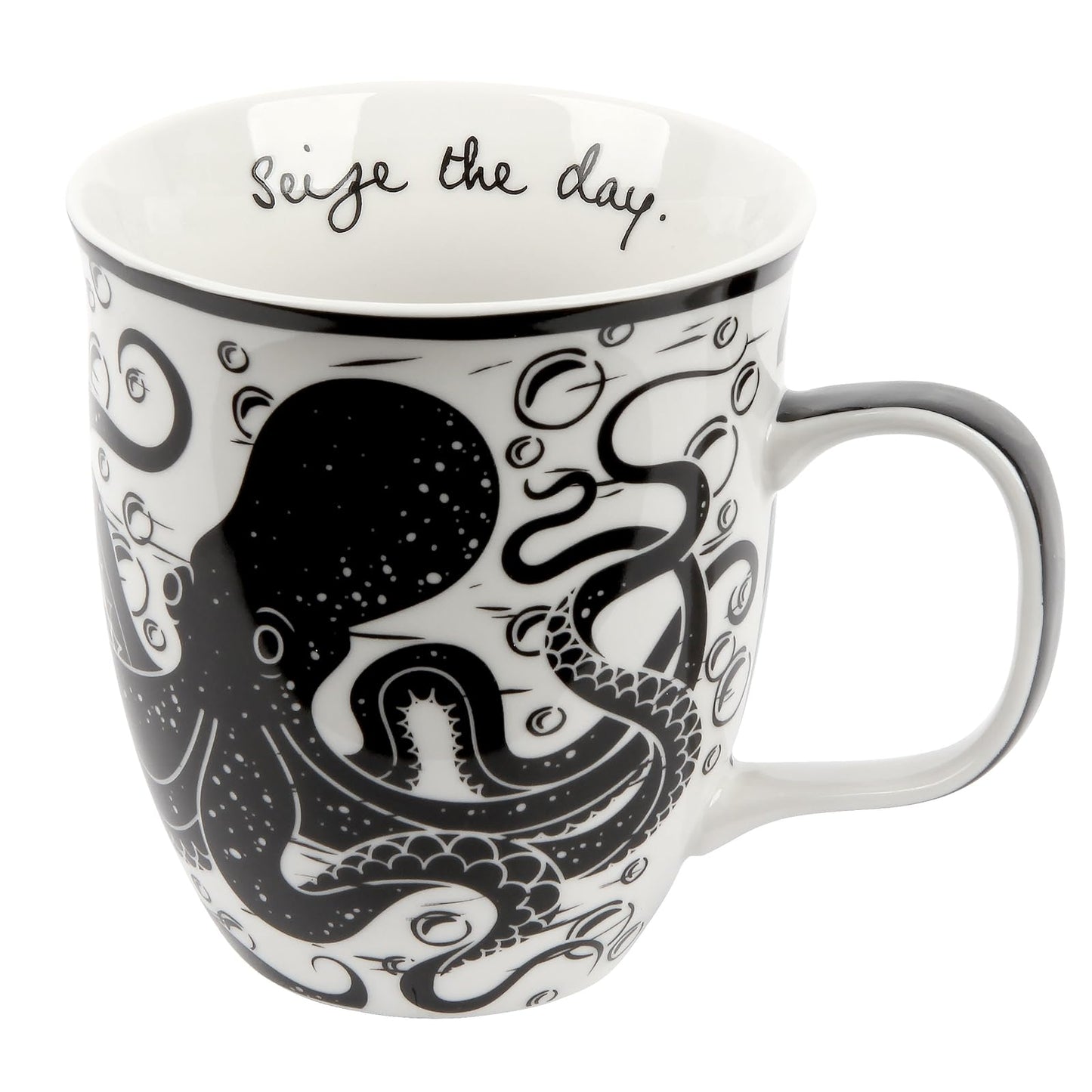 Karma Gifts Boho Black And White Mug, Octopus