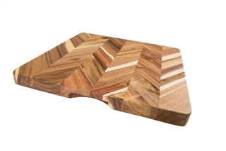 Lipper International Cutting Board, 14"L x 14"W, Acacia Herringbone