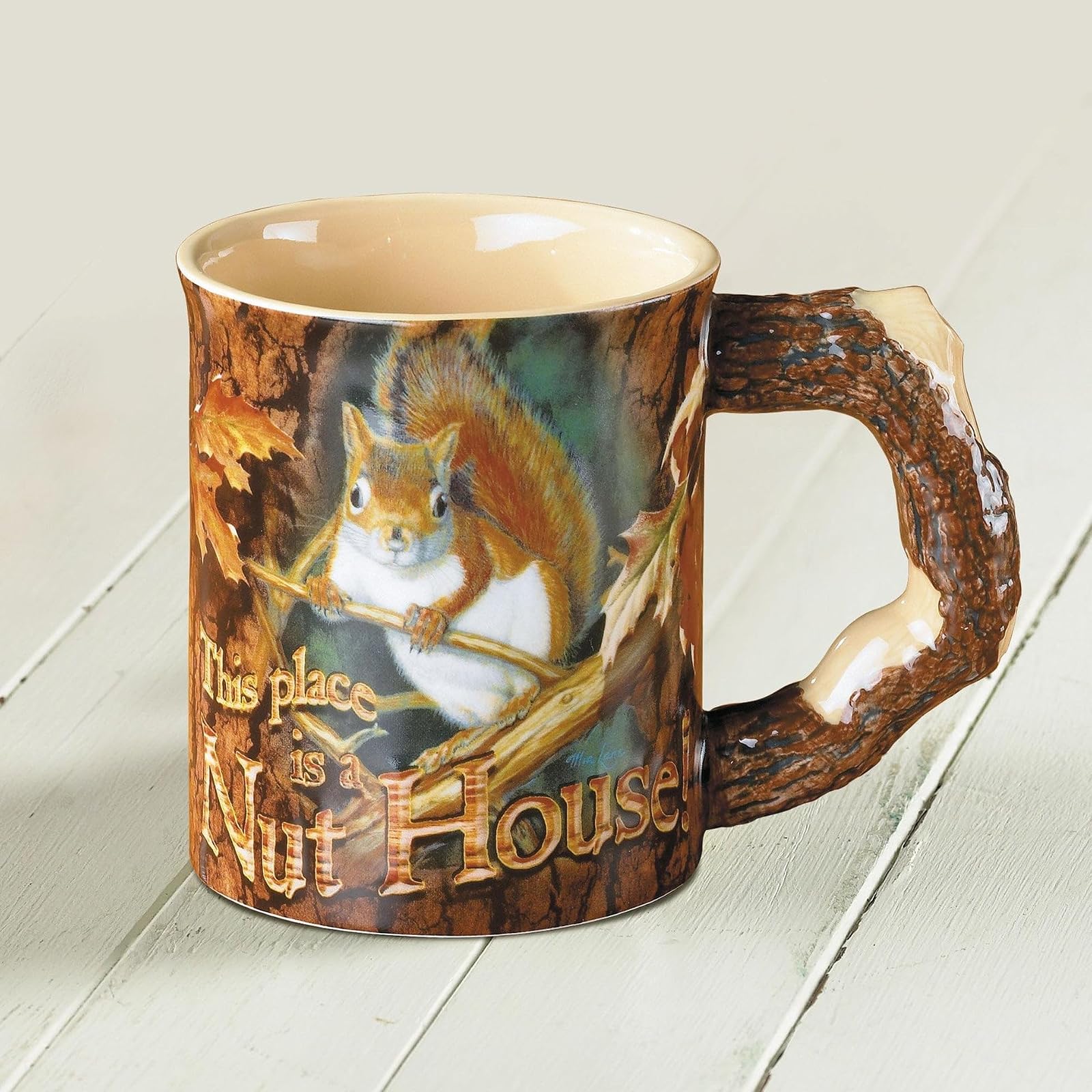 Wild Wings(WI) This Place Is A Nut House Squirrel Mug by Mia Lane