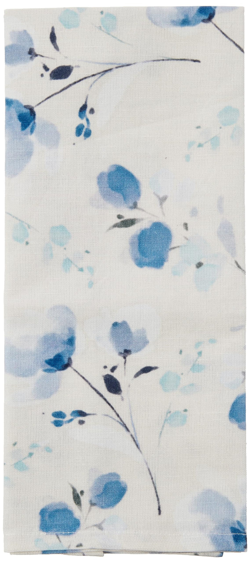 Karma Linen Blend Tea Towel Blue Floral