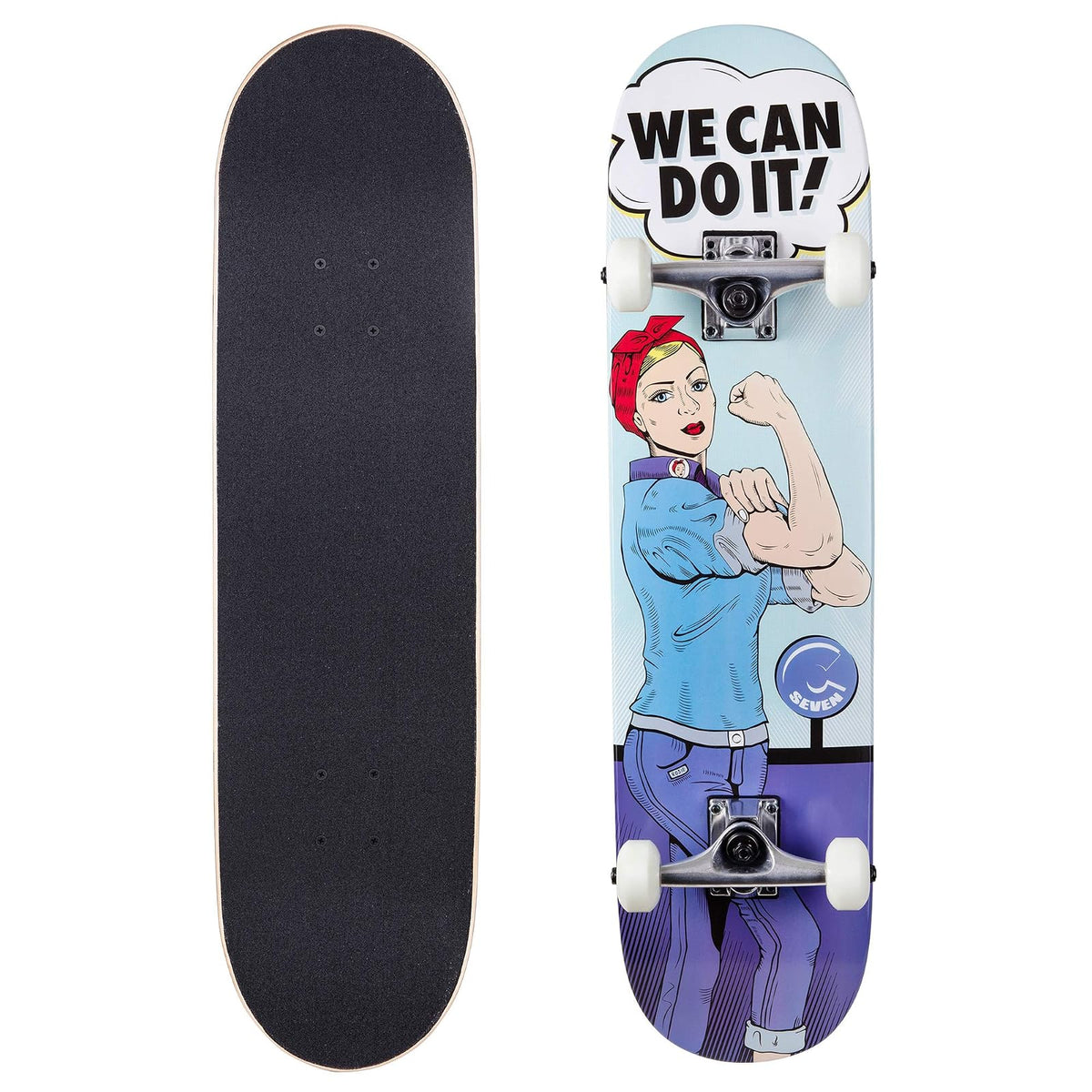 Cal 7 Skateboard, 7.75", 7.75" Rosie The Riveter