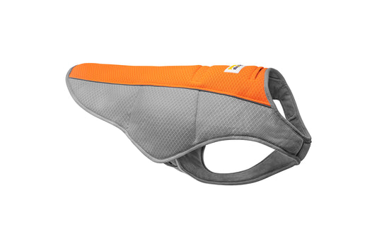 4LegsFriend Cooling Vest for Medium to Large Dogs - Evaporative Vest for Hot Summer Days - Adjustable Cooling Jacket with Reflective Strips (Orange/Grey, Medium)