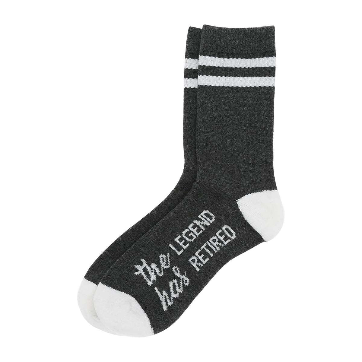 Pavilion Gift Company Socks, Medium-Large, Gray, White