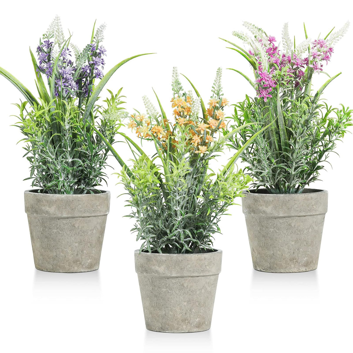 T4U Artificial Plant, Lavender, Purple, Pink, Yellow