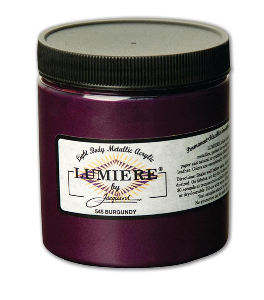 Jacquard Lumiere Paint - Burgundy 8 oz.