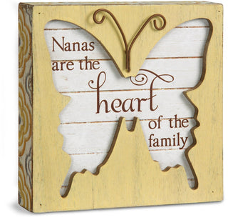 Pavilion Gift Company Simple Spirits 41090 Nanas are The Heart of The Family Butterfly Plaque 4-1/2