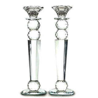 allgala Candle Holder, 2 PC (11"), Clear