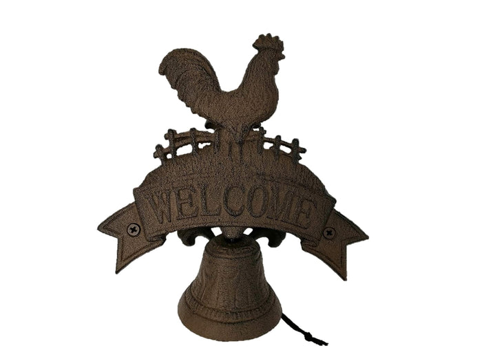 Comfy Hour 7" Cast Iron Rooster Doorbell