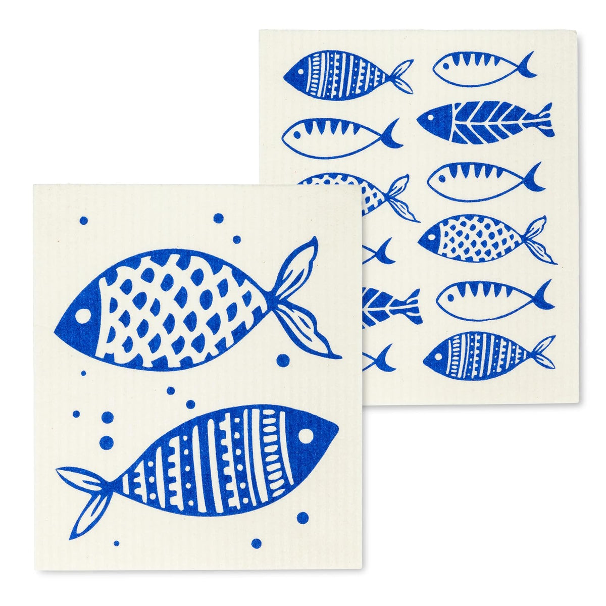 Abbott Collection Towel, 6.5x8 inches L, Ivory and Blue