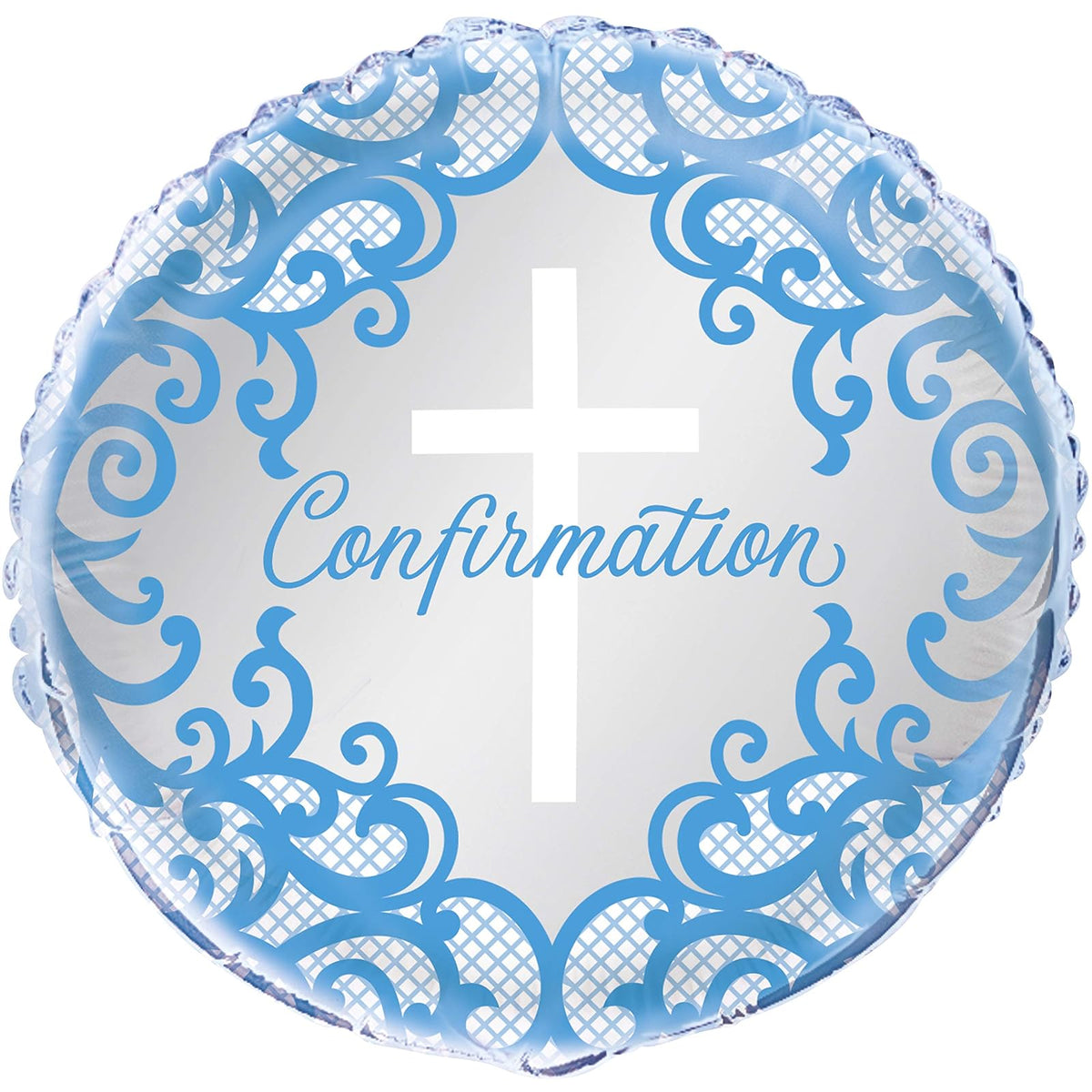 Unique Balloon, 18 inches, Blue,white