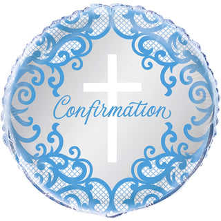 Unique Balloon, 18 inches, Blue,white