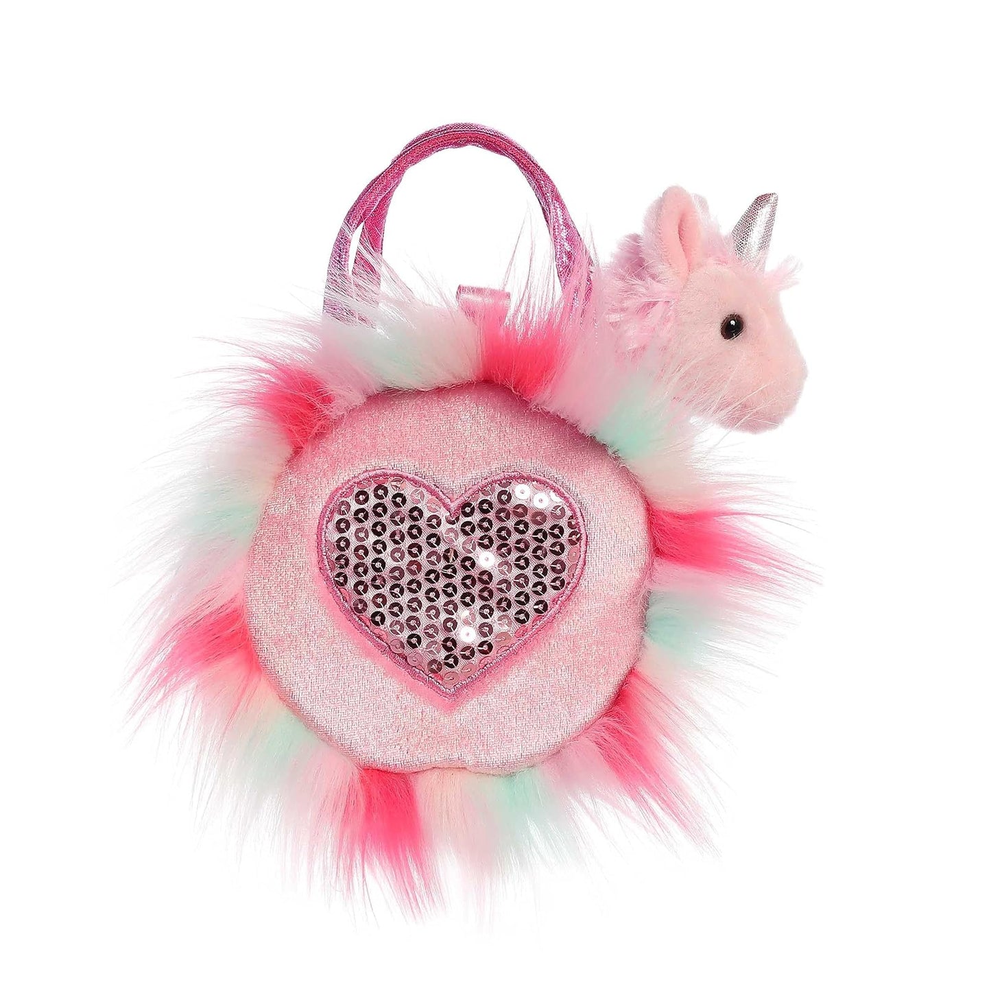Aurora - Pet Carrier - 5.5" Sparkle Heart Pink