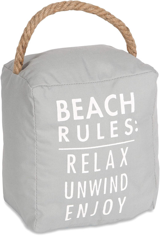 Pavilion Gift Company Beach Rules: Relax Unwind Enjoy Door Stopper