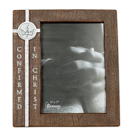 Roman Confirmed in Christ Wood Finish 5 x 7 Photo Confirmation Picture Frame