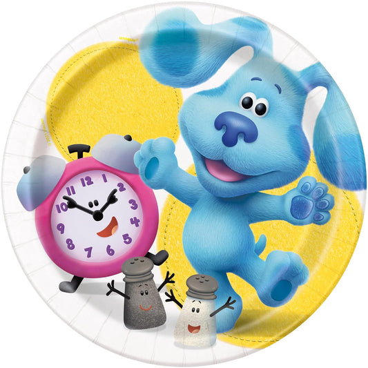 Unique Industries Unique Blue's Clues Round Dessert 7" Plates, 7", Multicolor