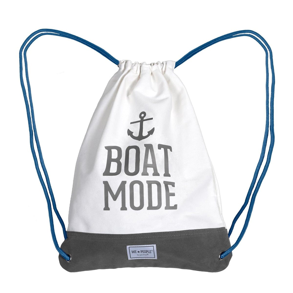 Pavilion Gift Company Tote Bag, 17", White, Blue, Grey