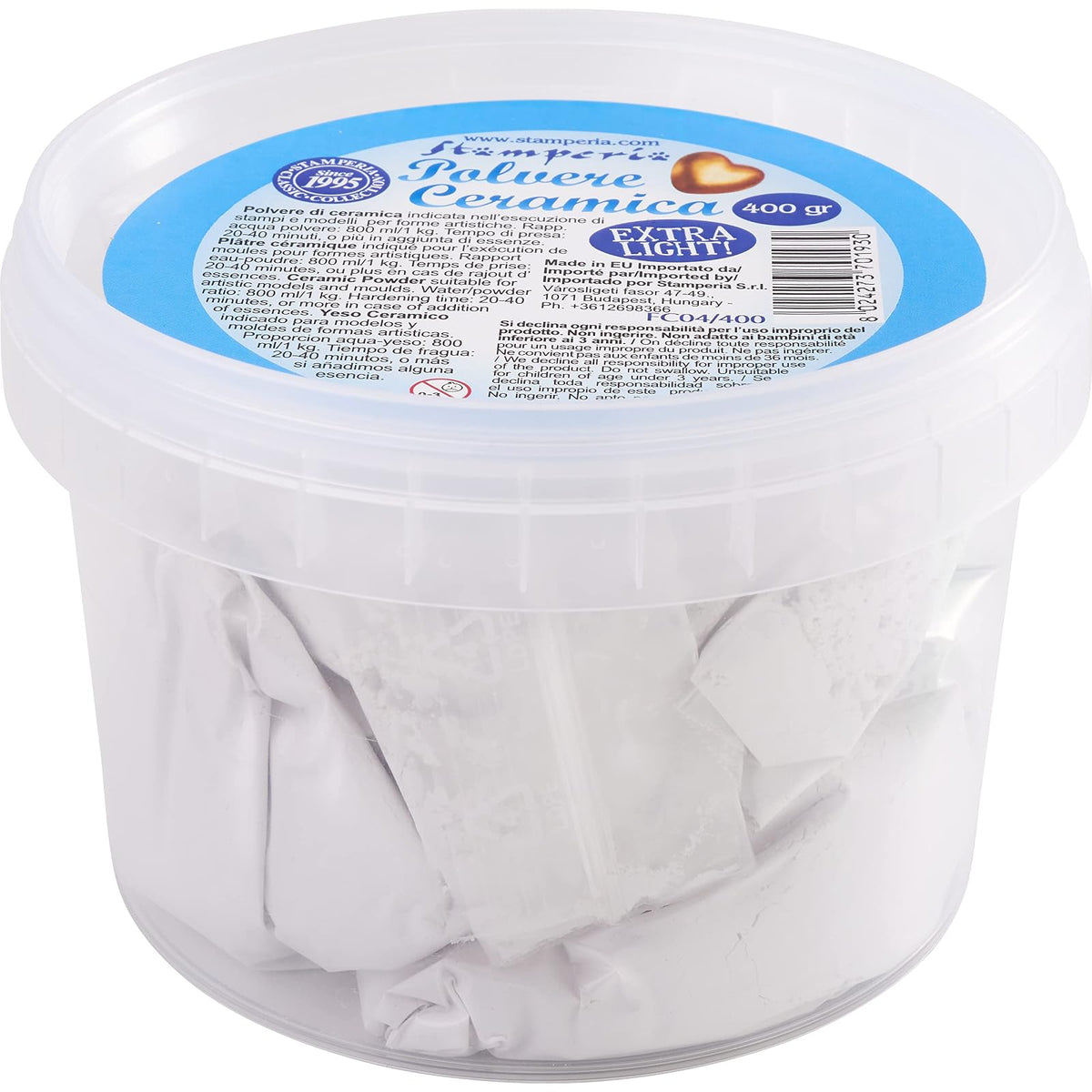 Stamperia Sculpting Material, 400 gr, pearl grey