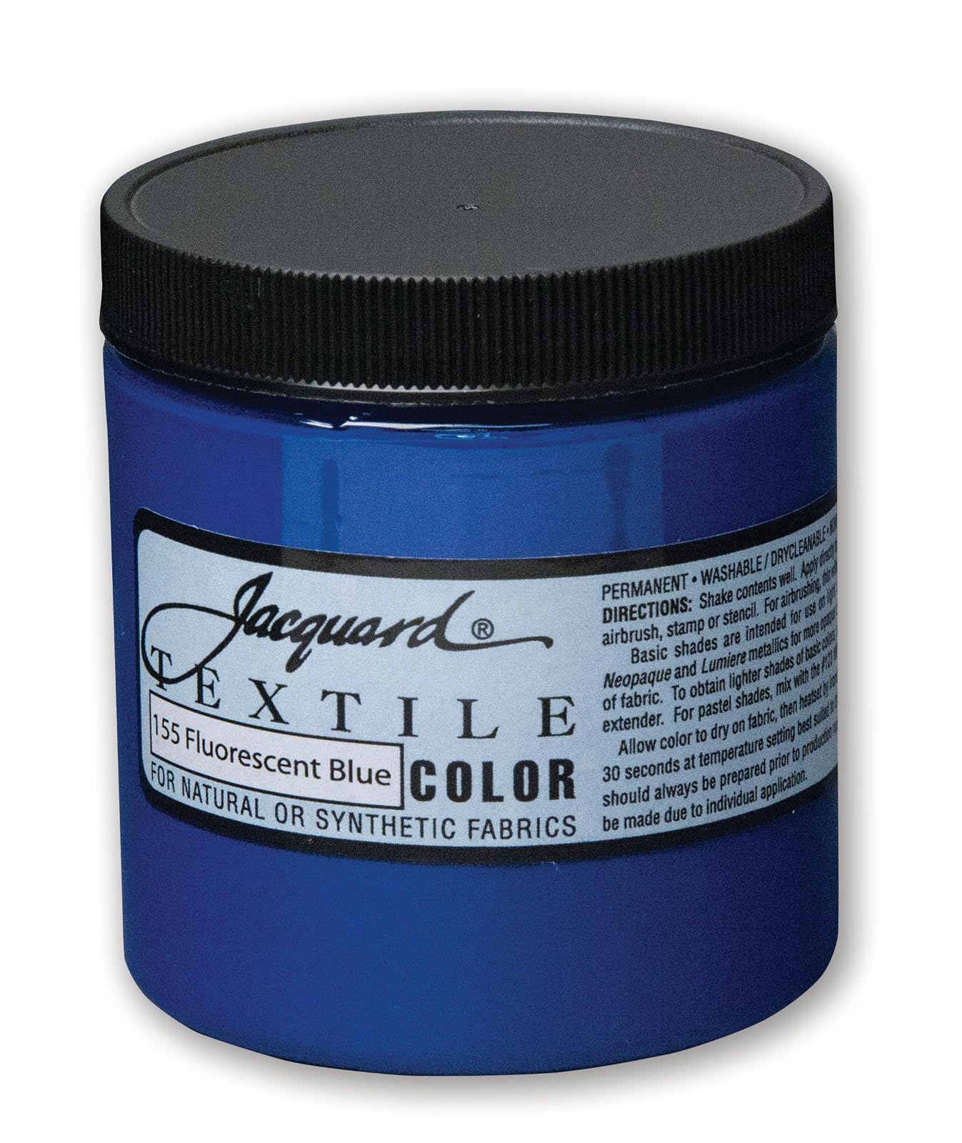 Jacquard Textile Color Fabric Paint 8Oz-Fluorescent Blue