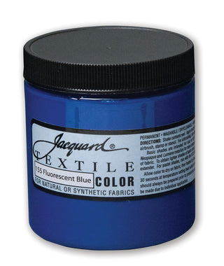Jacquard Textile Color Fabric Paint 8Oz-Fluorescent Blue