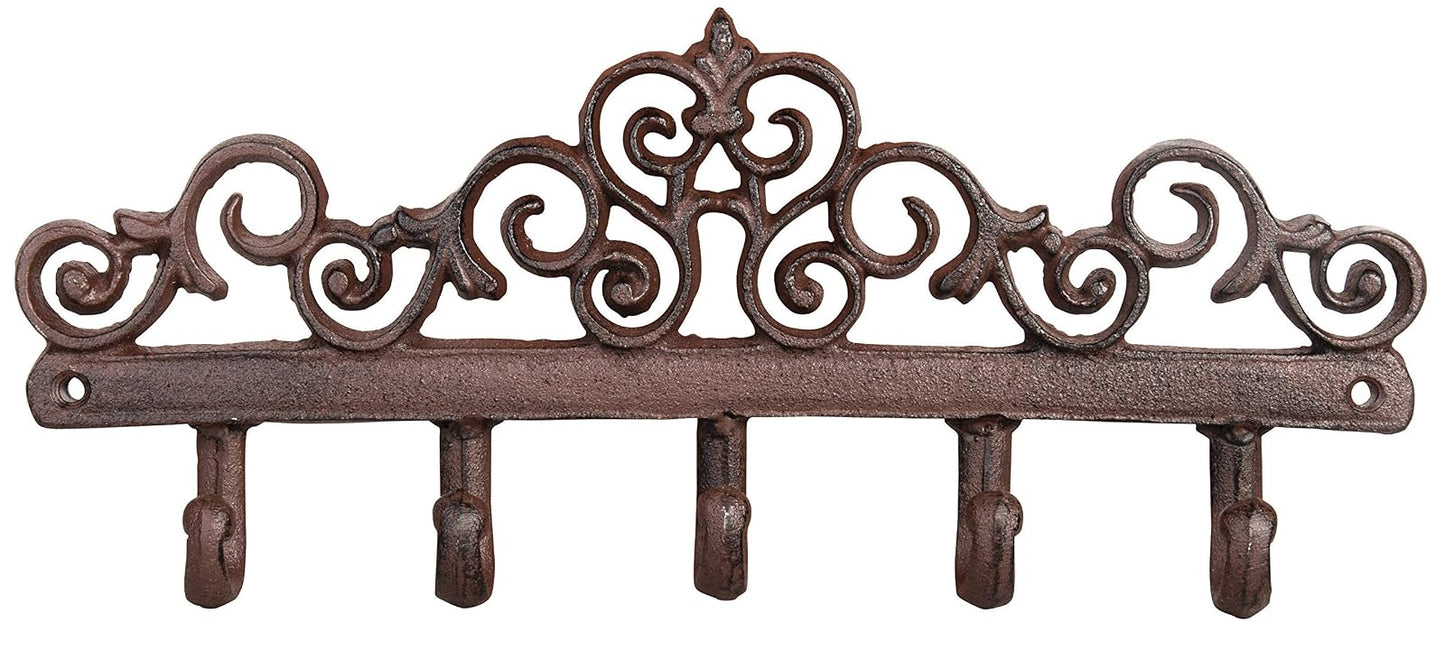 Esschert Design Flower Wall Hanger with 5-Hooks