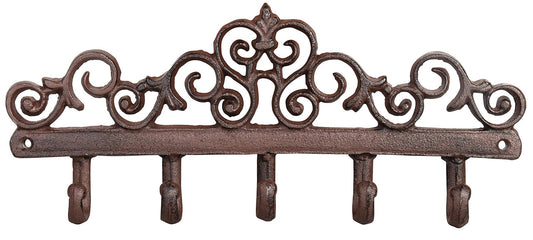 Esschert Design Flower Wall Hanger with 5-Hooks