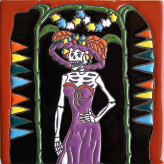 Fine Crafts Imports Tile, Clay, La Catrina